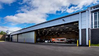 Airplane hangar at SCTAC